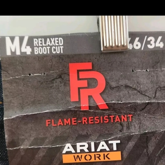 Ariat Work M4 Relaxed Boot Cut FR Flame Resistant Jeans Pants Mens Size 46 34 - Picture 8 of 10